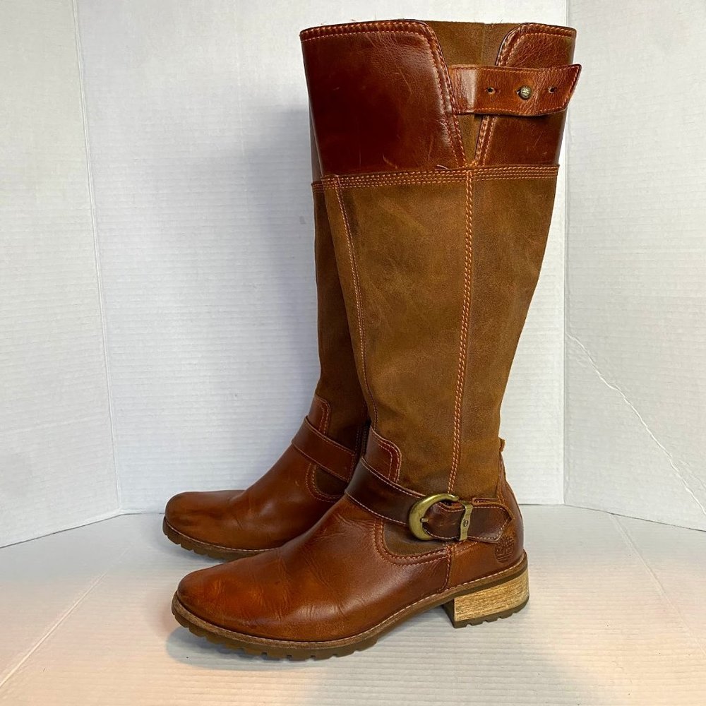 Timberland Women’s Earthkeepers Bethel Tall Harness Boots Brown Size 8.5